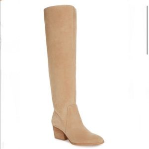 Knee high tan suede Vince Camuto boots